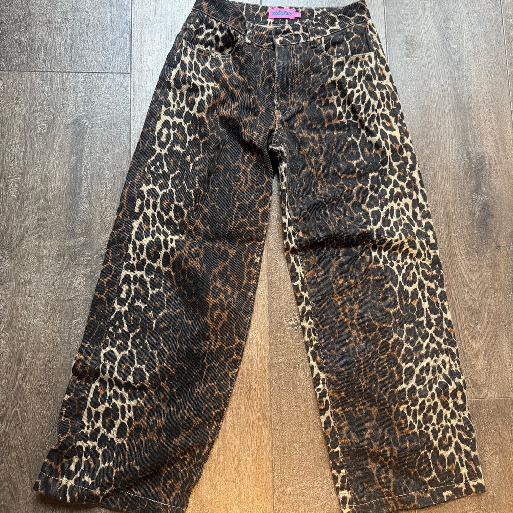 Edikted Leopard Pants size XS